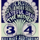 Grateful Dead, Frank Zappa, Mothers 1966 Fillmore Auditorium Concert Poster