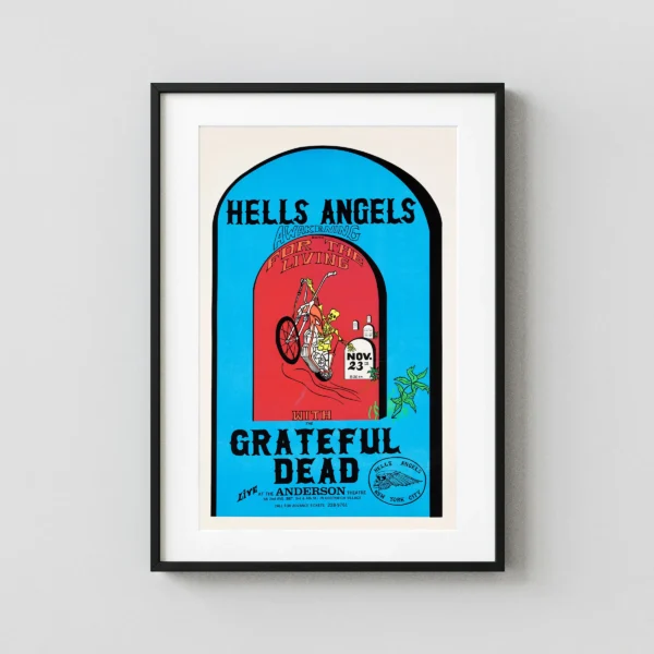 Grateful Dead, Hells Angels 1970 Anderson Theater, New York Concert Poster
