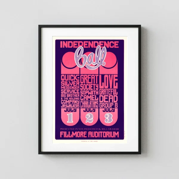 Grateful Dead, Janis Joplin, Grace Slick 1966 Fillmore Poster