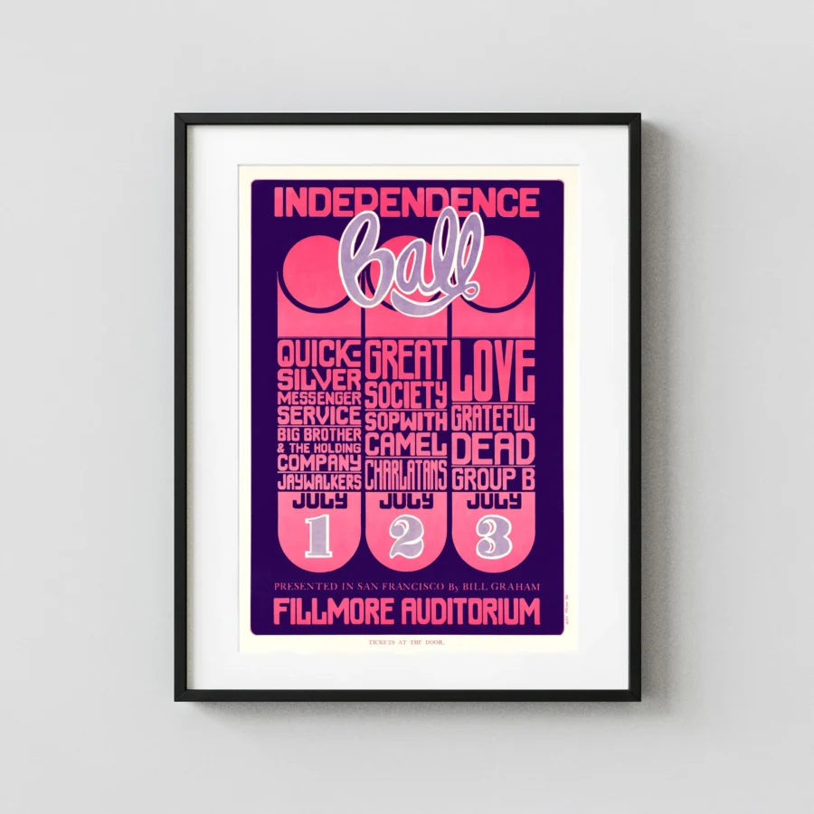 Grateful Dead, Janis Joplin, Grace Slick 1966 Fillmore Poster