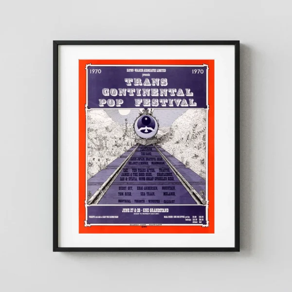 Grateful Dead, Janis Joplin, the Band 1970 Festival Express Concert Poster