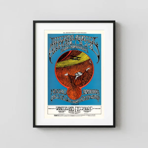 Grateful Dead, Jefferson Airplane 1969 San Francisco Concert Poster