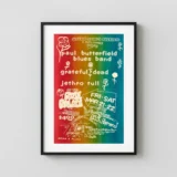 Grateful Dead, Jethro Tull 1969 Pasadena, CA Rose Palace Concert Poster