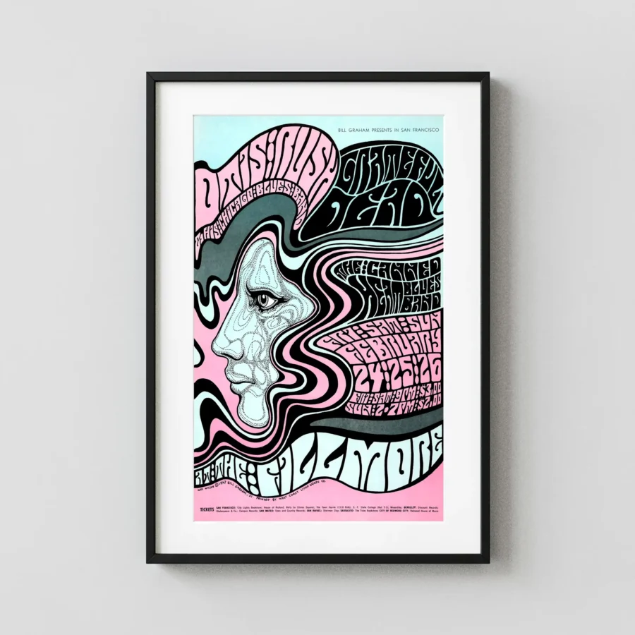 Grateful Dead, Otis Rush, Canned Heat 1967 Fillmore Poster