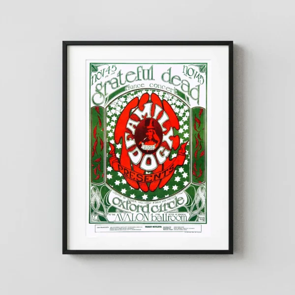 Grateful Dead, Oxford Circle 1966 Avalon Concert Poster