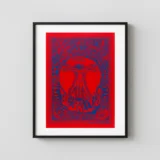 Grateful Dead, Quicksilver 1966 Sacramento, CA Red-Version Concert Poster