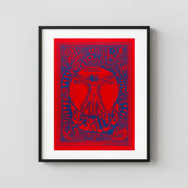 Grateful Dead, Quicksilver 1966 Sacramento, CA Red-Version Concert Poster