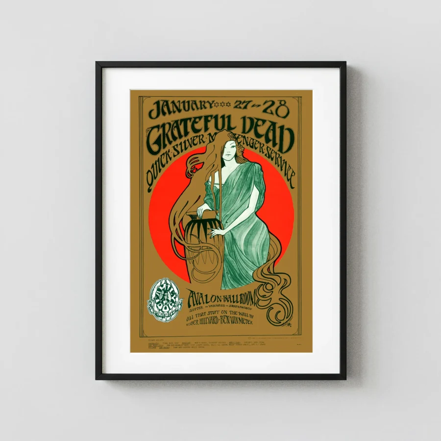 Grateful Dead, Quicksilver 1967 Avalon Ballroom Concert Poster