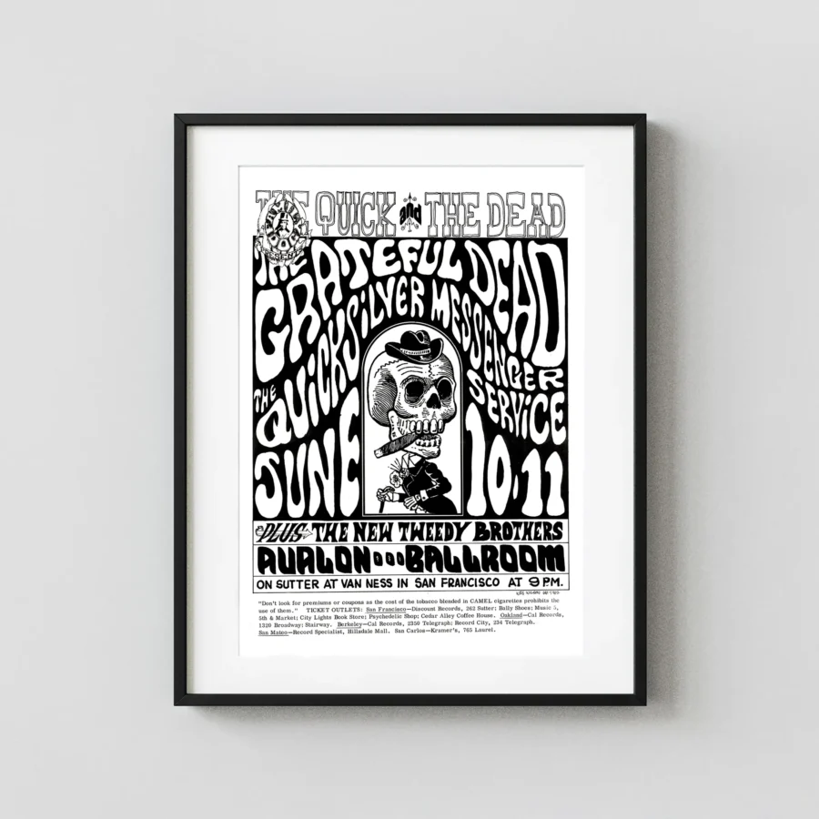 Grateful Dead, Quicksilver "the Quick & the Dead" 1966 Avalon Ballroom Poster