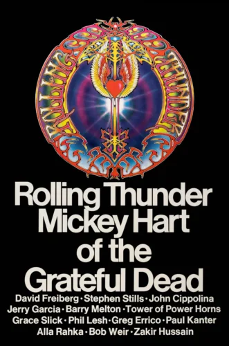 Grateful Dead-Related - Mickey Hart 1972 Rolling Thunder Promotional Poster