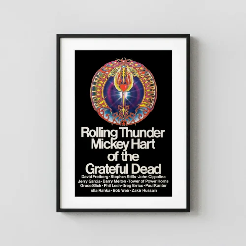 Grateful Dead-Related - Mickey Hart 1972 Rolling Thunder Promotional Poster