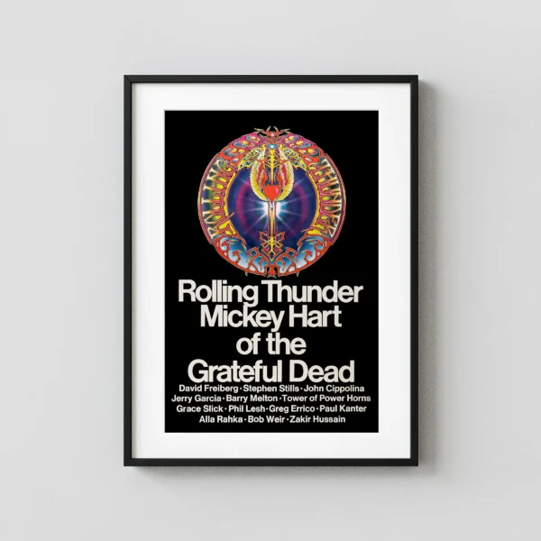 Grateful Dead-Related - Mickey Hart 1972 Rolling Thunder Promotional Poster