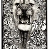 Grateful Dead, Santana 1968 Fillmore West Poster