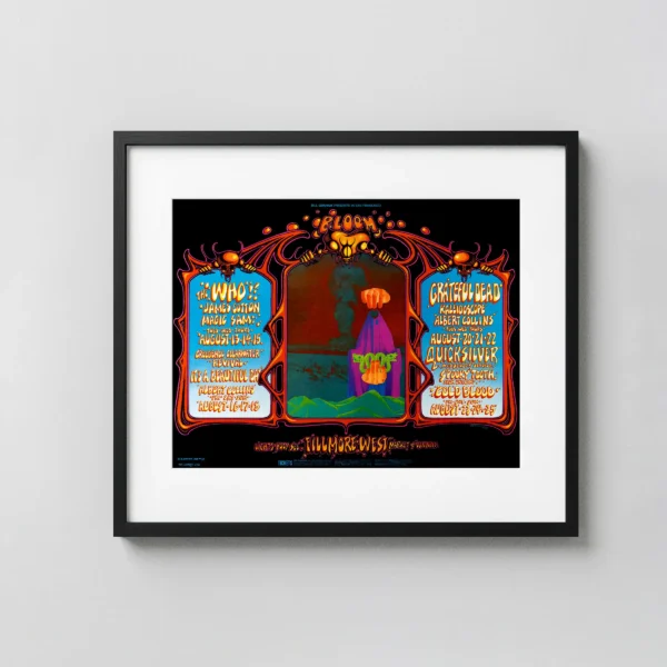 Grateful Dead, the Who 1968 Fillmore West Concert Poster