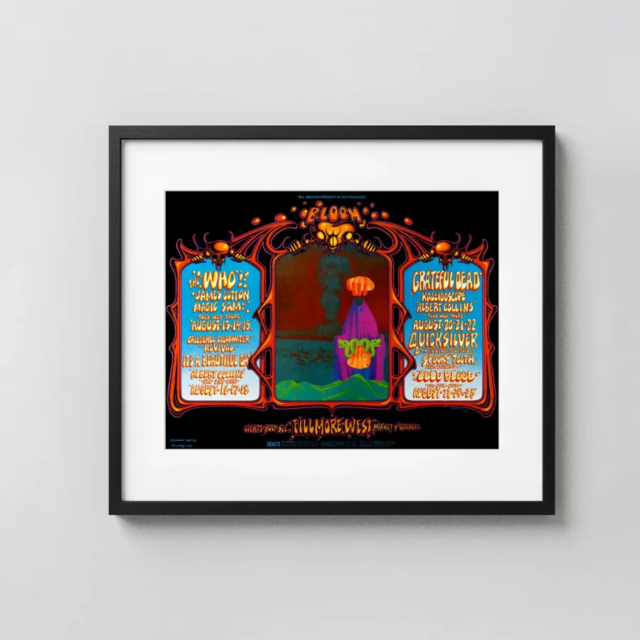 Grateful Dead, the Who 1968 Fillmore West Concert Poster