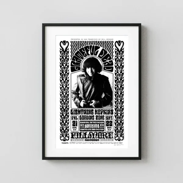 Grateful Dead, Yardbirds with Beck & Page 1966 Fillmore Poster
