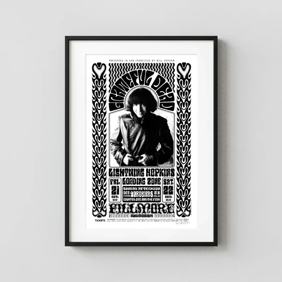 Grateful Dead, Yardbirds with Beck & Page 1966 Fillmore Poster