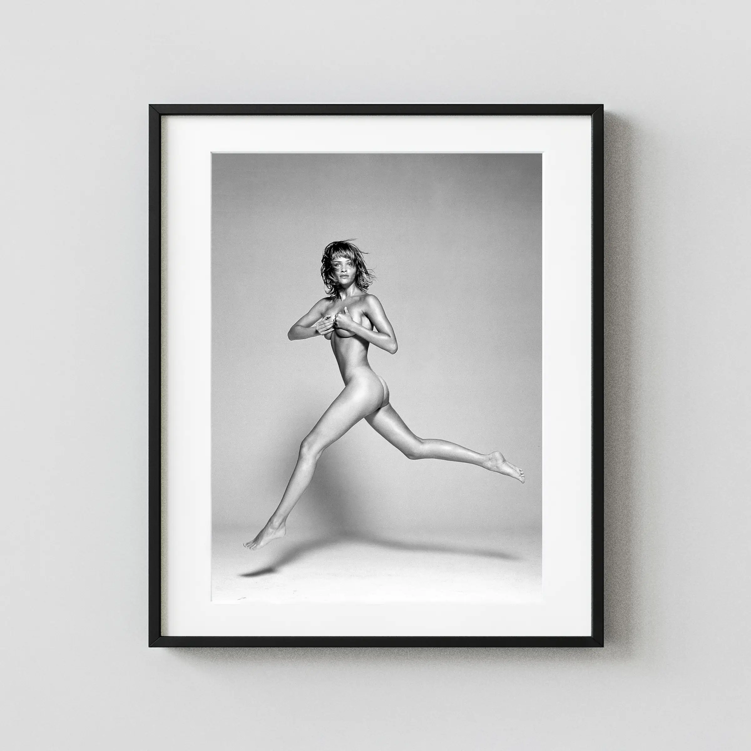 Helena Christensen II 1993 Nude displayed as a framed wall mockup