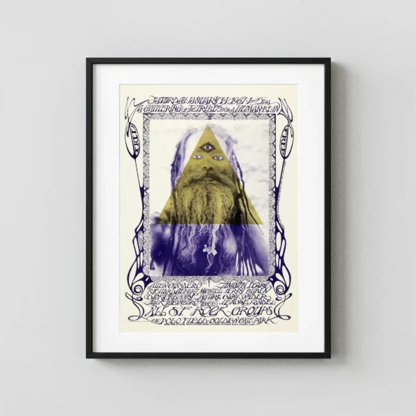 Human Be-In 1967 Mouse-Kelly Concert Poster