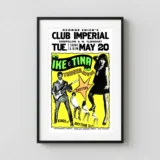 Ike & Tina Turner 1969 Hometown St. Louis, MO Concert Poster