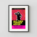 Ike & Tina Turner Hot Pink Day-Glo Concert Poster (1970)