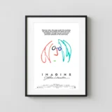 Imagine - John Lennon Artwork. Rock and Roll. Music Poster