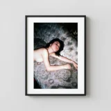 Reclining Nude on Patterned Couch 1968 Photography Print