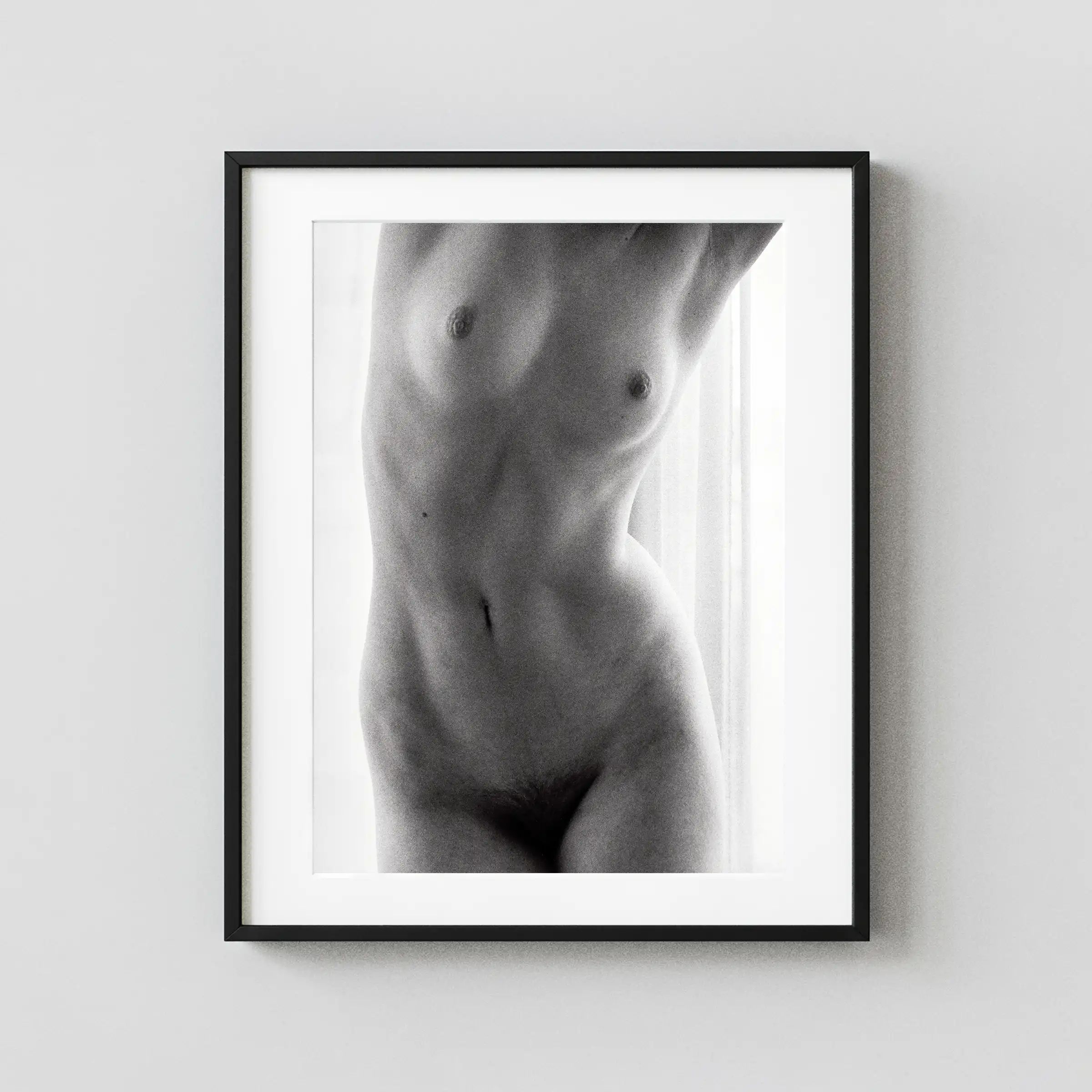 In The Window 1971 Nude displayed as a framed wall mockup