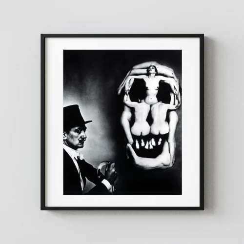 In Voluptas Mors Dali Skull 1951 Nude Photography Print