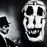 In Voluptas Mors Dali Skull 1951 Nude Photography Print