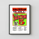 Jackson 5 Carolina Coliseum Concert Poster (1972)