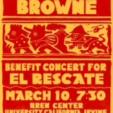 Jackson Browne 1987 UC Irvine, CA Concert Poster
