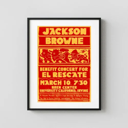 Jackson Browne 1987 UC Irvine, CA Concert Poster