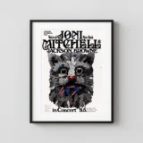 Jackson Browne, Joni Mitchell 1972 Frankfurt, Germany Concert Poster