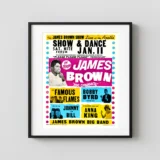 James Brown 1964 Wichita, KS "Live at the Apollo" Concert Poster