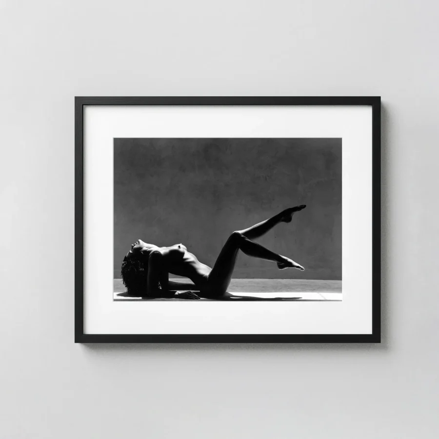 Janice Dickinson 1988 Nude displayed as a framed wall mockup