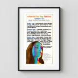 Janis Joplin, Frank Zappa, CSN, Joni Mitchell 1969 Atlantic City Concert Poster