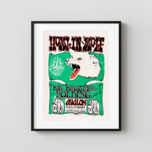 Janis Joplin, Howlin' Wolf 1966 Music Poster