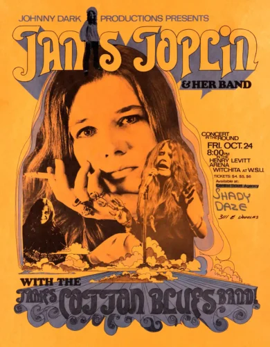 Janis Joplin, James Cotton Blues Band 1969 Music Poster