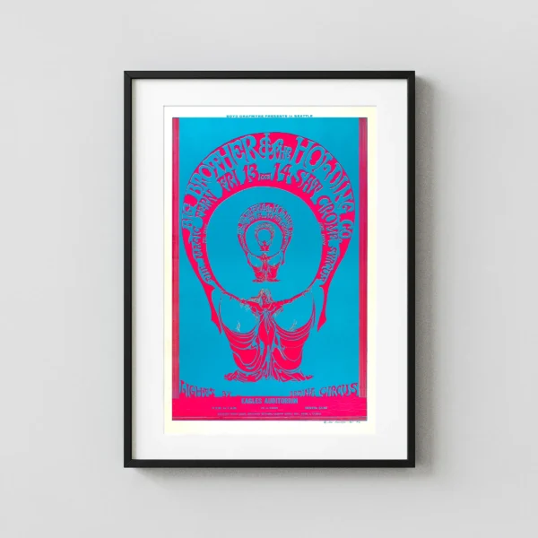 Janis Joplin with Big Brother 1967 Seattle, WA Concert Poster