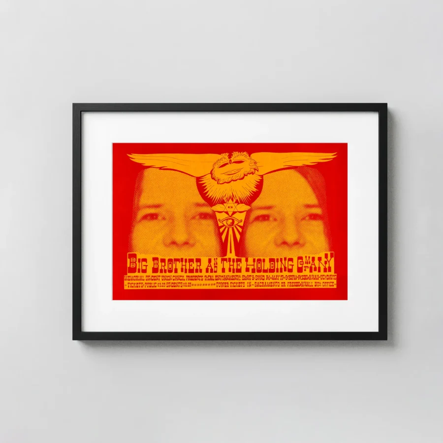 Janis Joplin with Big Brother & Holding Company 1968 Davis Music Poster