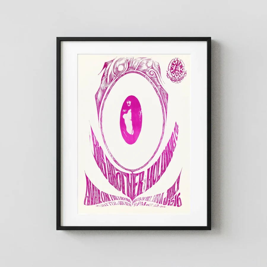 Janis Joplin with Big Brother, Love 1966 Avalon Ballroom Concert Poster
