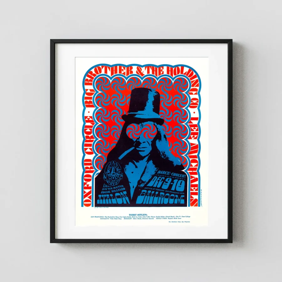 Janis Joplin, Big Brother & Holding Co. 1966 "Swirling Eyes" Avalon Poster
