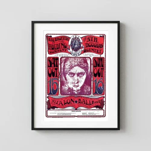Janis Joplin, Big Brother & Holding Co. 1966 Avalon Poster