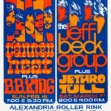 Jeff Beck, Jethro Tull, Canned Heat, B.B. King 1969 Day-Glo Concert Poster