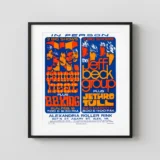 Jeff Beck, Jethro Tull, Canned Heat, B.B. King 1969 Day-Glo Concert Poster