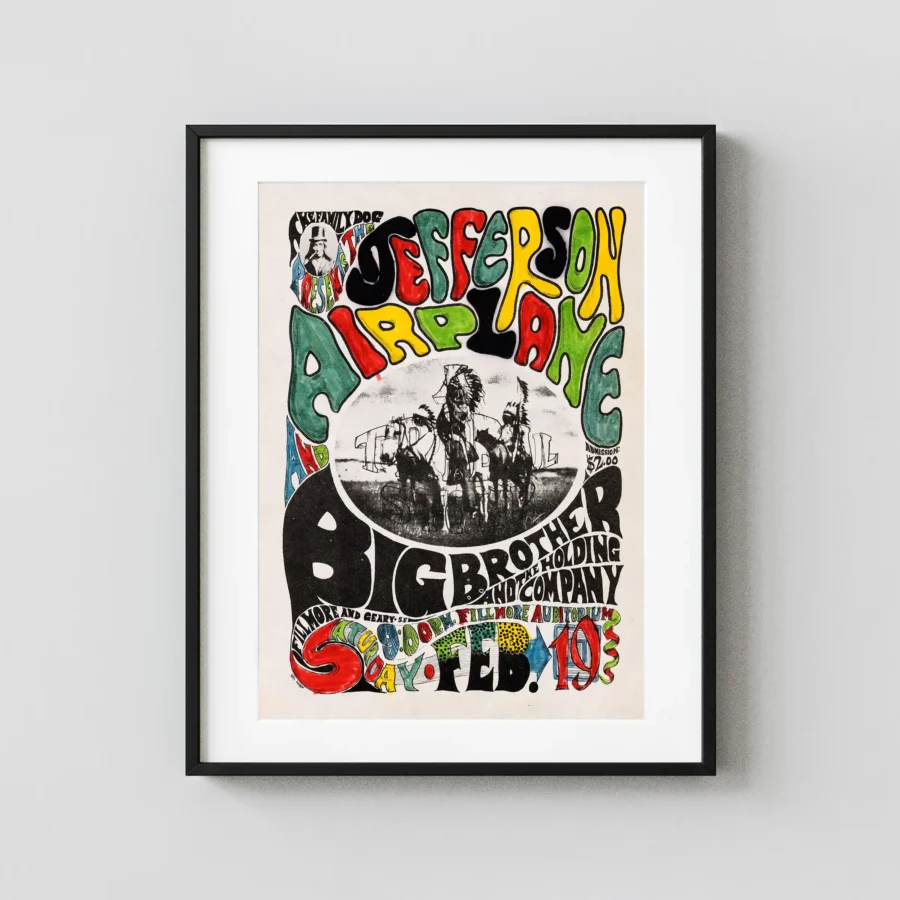Jefferson Airplane 1966 "a Tribal Stomp" Poster