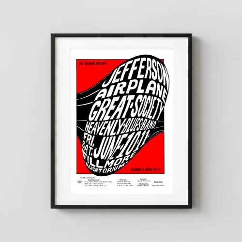 Jefferson Airplane 1966 Fillmore Concert Poster