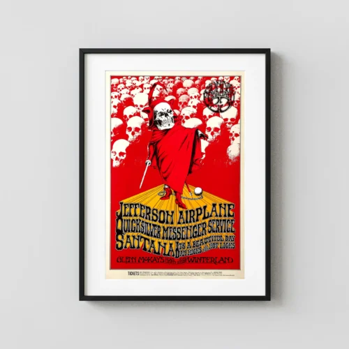 Jefferson Airplane "a Benefit for the Grateful Dead" Concert Poster