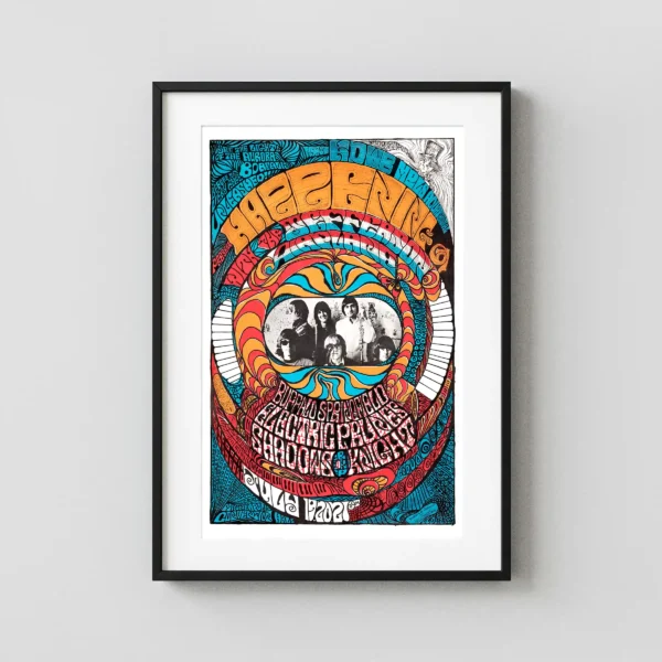 Jefferson Airplane, Buffalo Springfield 1967 Minneapolis, MN Concert Poster